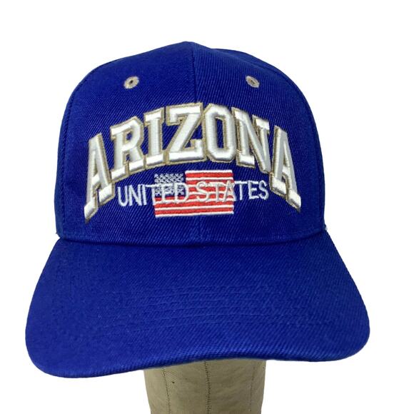 Arizona United States Spellout Strapback Adjustable Trucker Hat Blue Acrylic - Picture 1 of 8